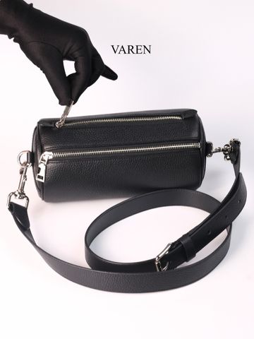 Túi Duffle Da Bò Thời Trang Unisex VAREN - Túi Đeo Chéo Dáng Trống Sang Trọng cho Nam Nữ, Chất Liệu Cao Cấp, Tiện Lợi Di Chuyển