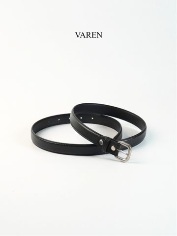 Thắt Lưng Da Bò VAREN ROMA Unisex - Khóa Hợp Kim Xám Khói, Bản 2.3cm, Phong Cách Tối Giản và Đẳng Cấp, Phụ Kiện Thời Trang Cao Cấp