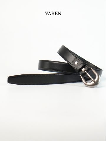 Thắt Lưng Unisex VAREN LIBRA TL13 Da Bò Nappa 2.8cm - Khóa Kim Cổ Điển, Trang Phục Thời Trang Tối Giản cho Nam Nữ