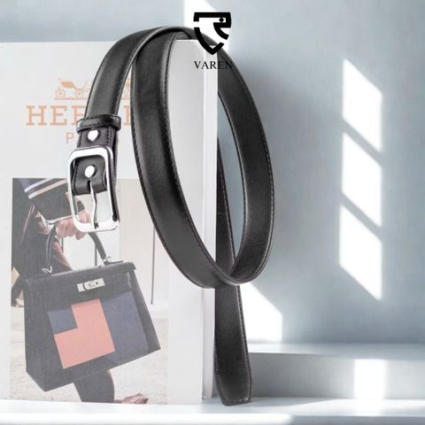 Thắt Lưng Da Thật Bản Nhỏ 2.8cm - Dây Nịt Phong Cách Tối Giản Unisex Khóa Hợp Kim Thời Trang TL01 cho Nam Nữ