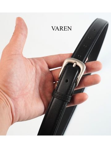 Thắt Lưng Unisex Da Bò Thật 2.3cm - Khóa Hợp Kim Trắng Xám Tối Giản, Phụ Kiện Thời Trang Đa Dụng Cho Nam Nữ