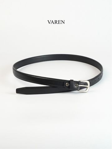 Thắt Lưng Unisex Da Bò Thật 2.3cm - Khóa Hợp Kim Trắng Xám Tối Giản, Phụ Kiện Thời Trang Đa Dụng Cho Nam Nữ
