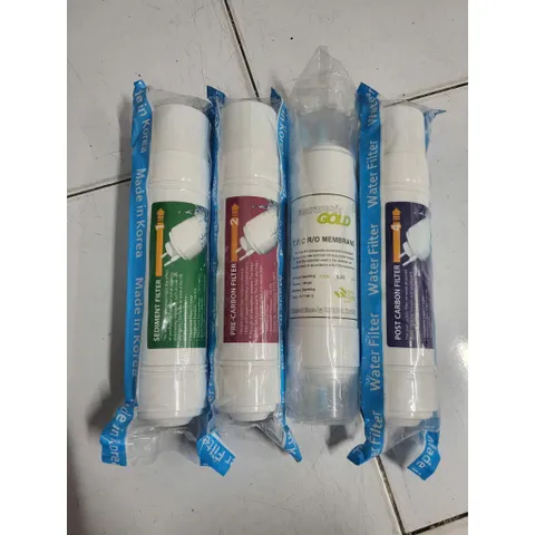 Bộ 4 Lõi Lọc Nước RO Hàn Quốc - Sediment, Pre Carbon, RO Membrane & Post Carbon - Tinh Khiết Hóa Nước Uống An Toàn