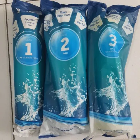 Bộ 3 Lõi Lọc Nước RO Sanaky - Chính Hãng - Phù Hợp Kangaroo, Karofi, Sunhouse, Lọc Cặn Bẩn và Tạp Chất Hiệu Quả