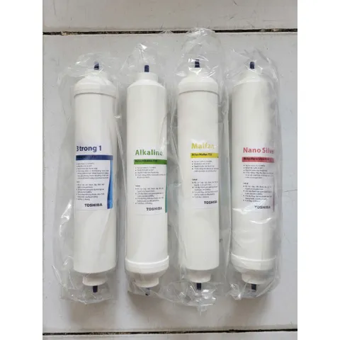 Bộ 4 Lõi Lọc Nước RO Toshiba Chính Hãng - Thay Thế Lõi Máy Lọc Nước Nóng Lạnh - Chất Lượng Nhật Bản
