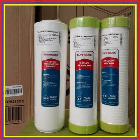 Lõi Lọc 1,2,3 Sunhouse Chính Hãng - Bộ Lõi Thay Thế Cho Máy Lọc Nước RO, Công Suất Cao, Tiêu Chí An Toàn