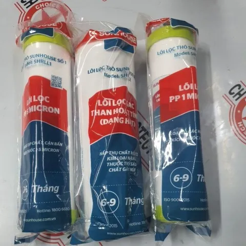Lõi Lọc 1,2,3 Sunhouse Chính Hãng - Bộ Lõi Thay Thế Cho Máy Lọc Nước RO, Công Suất Cao, Tiêu Chí An Toàn