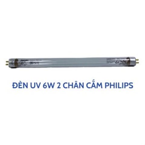 Bóng đèn UV Philips 6W Karofi - Đèn Diệt Khuẩn Hiệu Quả 99,99% (2 Đầu 2 Chân) - Hàng Chính Hãng, Dễ Lắp Đặt và Bảo Trì