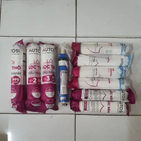 Bộ 10 Lõi Lọc Nước Mutosi Cho Máy MP-360D & MP-S1001 - Lõi 123 Đúc, Bảo Vệ Màng RO, Tiêu Diệt Vi Khuẩn, Cải Thiện Vị Nước