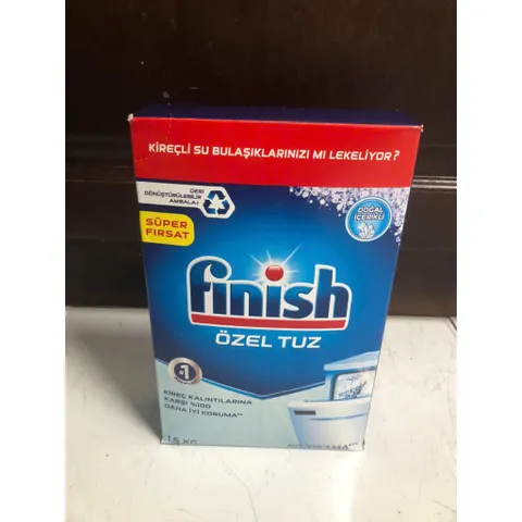 Bộ sản phẩm Finish - Hộp 100 viên rửa bát, muối 1,2Kg và nước làm bóng 400ML - Hàng chính hãng cho máy rửa chén