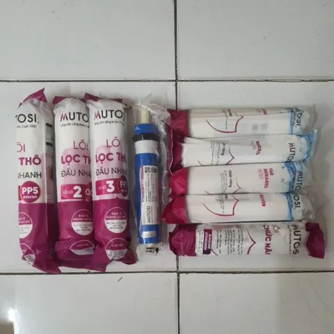 Combo 9 Lõi Lọc Nước MUTOSI - RO, Than Hoạt Tính, Khoáng và Hồng Ngoại - Giải pháp Lọc Nước Sạch Cho Gia Đình