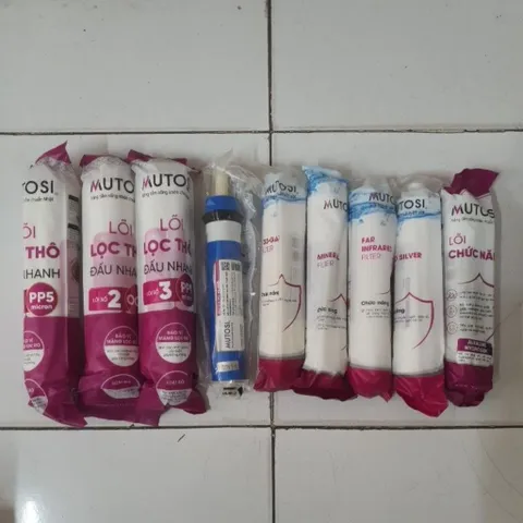 Combo 9 Lõi Lọc Nước MUTOSI - RO, Than Hoạt Tính, Khoáng và Hồng Ngoại - Giải pháp Lọc Nước Sạch Cho Gia Đình