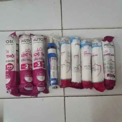 Combo 9 Lõi Lọc Nước MUTOSI - RO, Than Hoạt Tính, Khoáng và Hồng Ngoại - Giải pháp Lọc Nước Sạch Cho Gia Đình