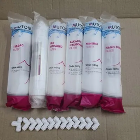 Combo 6 Lõi Lọc Nước Khoáng Mutosi Chính Hãng Dùng Cho Máy Lọc RO - T33-Gac, Bio Ceramic, Far Infrared, Nano Silver