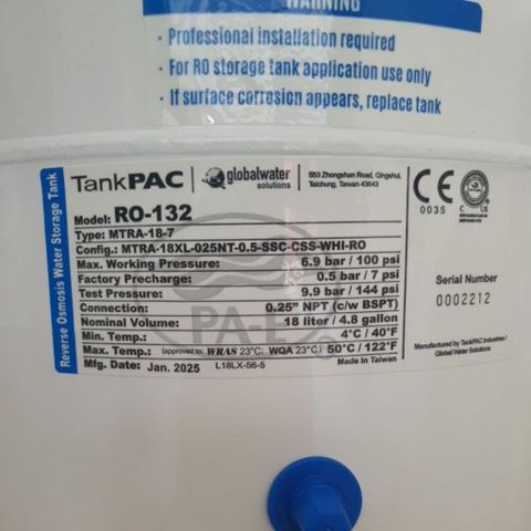 Bình Áp Thép 10L Nhập Khẩu Taiwan - Chuyên Dùng Cho Máy Lọc Nước RO Chất Lượng Cao, Bền Bỉ, An Toàn