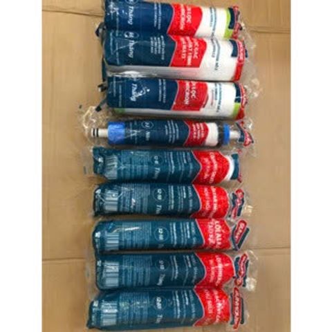 Bộ 9 Lõi Lọc Nước RO Sunhouse Chính Hãng - Lõi PP5, GAC, Màng RO, Alkaline, Nano Silver - Thay Thế Được Nhiều Máy Lọc Nước