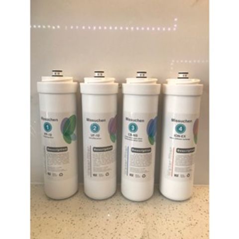 Combo 4 Lõi Lọc Nước Missuchen 1234 Chính Hãng - Dùng Cho Máy Lọc SKU6300 - Lõi PP, UF, CTO, ION-EX