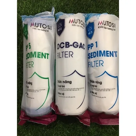 Lõi Lọc Thô Mutosi 1,2,3 - Thay Thế Chính Hãng cho Máy Lọc Nước RO, Loại Bỏ Tạp Chất Hiệu Quả