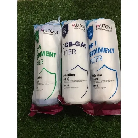 Lõi Lọc Thô Mutosi 1,2,3 - Thay Thế Chính Hãng cho Máy Lọc Nước RO, Loại Bỏ Tạp Chất Hiệu Quả