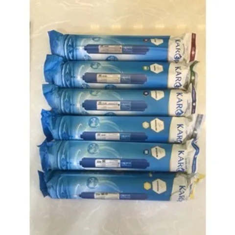 Bộ 6 Lõi Lọc Nước Karofi Chính Hãng - Thay Cho Máy RO - Gồm Lõi GAC-T33, Mineral, Hồng Ngoại, Nano Silver, ORP Alkaline, Hydrogen