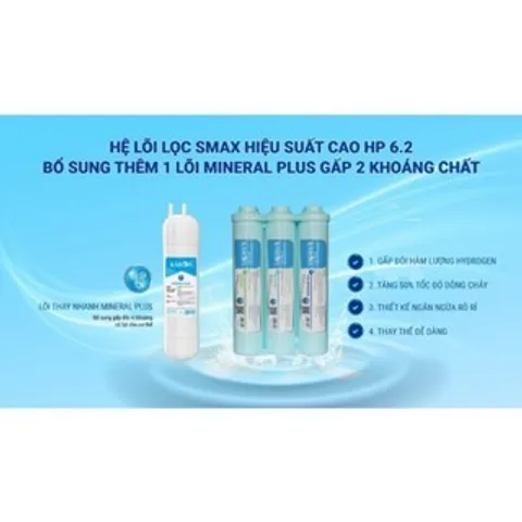 Bộ 2 Lõi Lọc Nước Karofi Smax HP 6.2 + Lõi Mineral Plus - Thay Thế Cho Máy Karofi - Chất Lượng Cao, Bổ Sung Khoáng Chất