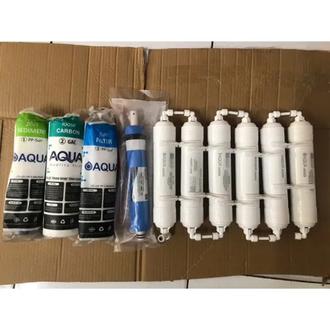 Bộ 10 Lõi Lọc Nước AQUA Chính Hãng cho Máy RO - Bổ Sung Khoáng Chất, Loại Bỏ Tạp Chất và Vi Khuẩn, Nước Tinh Khiết An Toàn