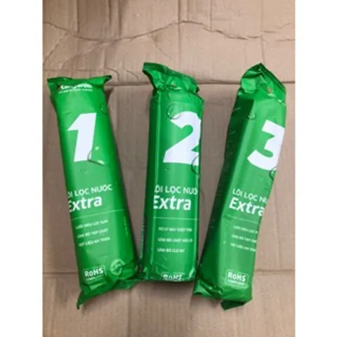 Bộ 3 Lõi Lọc Nước RO Kangaroo Extra - Hàng Chính Hãng Cho Máy Lọc Nước Karofi, Sunhouse và Hòa Phát