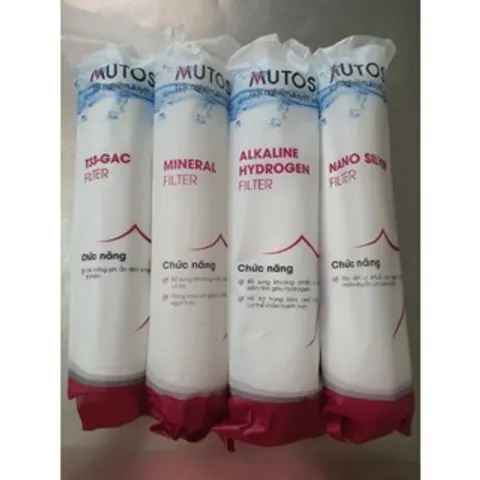 Bộ 4 lõi lọc khoáng Mutosi T33 - GAC, MINERAL, NANOSILVER, ALKALINE HYDROGEN Chính Hãng - Nâng cao chất lượng nước uống