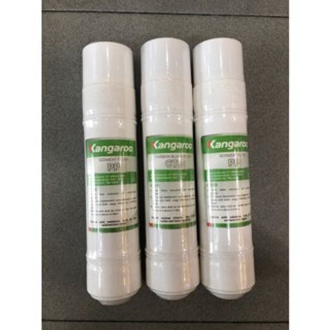 Combo 3 Lõi Lọc Nước Kangaroo KG61A3 - Bộ Lõi Chính Hãng Cho Máy Nước Nóng Lạnh, Lọc Tối Ưu Các Tạp Chất