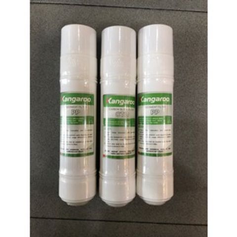 Combo 3 Lõi Lọc Nước Kangaroo KG61A3 - Bộ Lõi Chính Hãng Cho Máy Nước Nóng Lạnh, Lọc Tối Ưu Các Tạp Chất