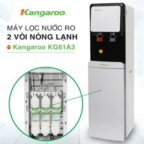 Combo 3 Lõi Lọc Nước Kangaroo KG61A3 - Bộ Lõi Chính Hãng Cho Máy Nước Nóng Lạnh, Lọc Tối Ưu Các Tạp Chất