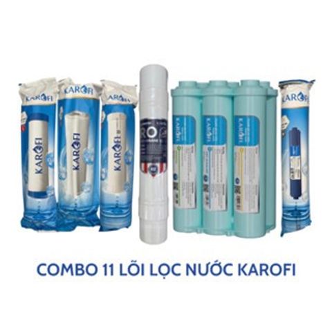 Bộ 11 Lõi Lọc Karofi Chính Hãng - Thay Thế Máy Lọc Nước KAD-D66 - Công Nghệ Lọc Nước Tiên Tiến, An Toàn Cho Sức Khỏe
