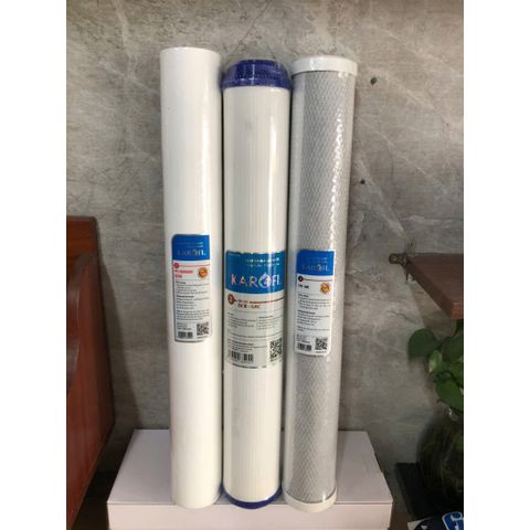 Lõi Lọc Nước Karofi 1,2,3 - Loại 20inch Chính Hãng, Thay Thế Cho Máy RO Bán Công Nghiệp 30-100L/h