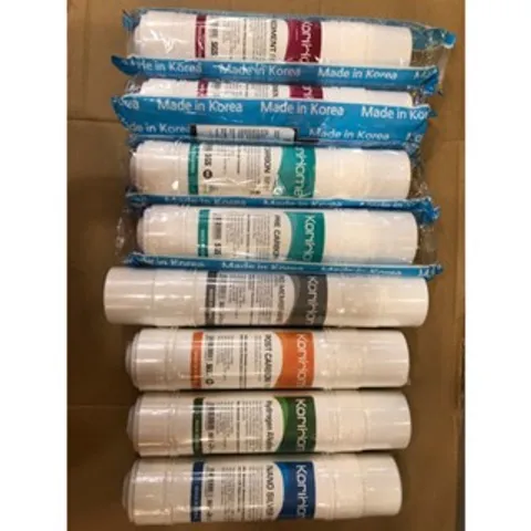 Combo 8 Lõi Lọc Korihome - Bộ Lọc Nước Chính Hãng [2 Sediment, 2 Pre Carbon, 1 RO, 1 Post, 1 Hydrogen Alkaline, 1 Nano Silver]