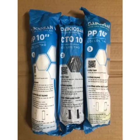 Bộ 3 Lõi Lọc Nước RO Daikiosan - Hàng Chính Hãng - Phù Hợp Với Nhiều Thương Hiệu Máy Lọc Nước