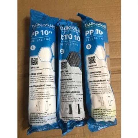 Bộ 3 Lõi Lọc Nước RO Daikiosan - Hàng Chính Hãng - Phù Hợp Với Nhiều Thương Hiệu Máy Lọc Nước