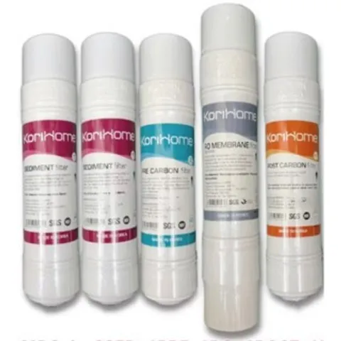 Bộ 5 Lõi Lọc Nước Korihome Chính Hãng - 2 Sediment, 1 Pre Carbon, 1 Màng RO, 1 Post Carbon - Thay Thế Cho Máy Lọc Nước