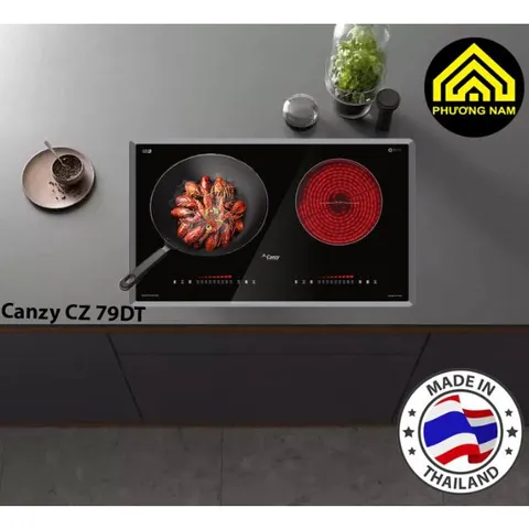 [Giá Tại Kho] Bếp điện từ Canzy CZ 79DT - 1 vùng nấu từ, 1 hồng ngoại - Nhập Khẩu Thái Lan - BH 3 năm