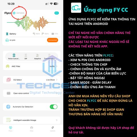 Tai Nghe Hổ Vằn Pro2 1563E - Chống ồn ANC 40dB, Sạc không dây