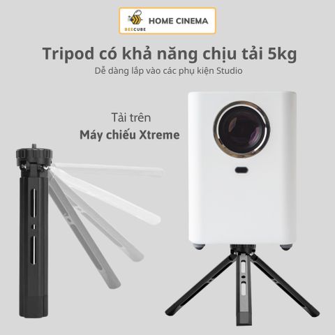 Chân máy chiếu Mini Beecube - Tripod kim loại gấp gọn, chịu tải 5kg cho Webcam, Camera, DSLR - Phụ kiện thiết bị số cao cấp