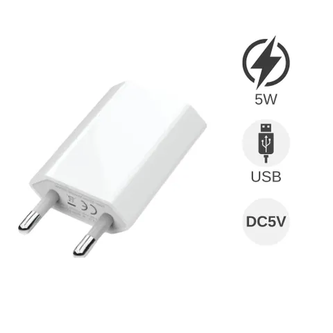 Cốc Sạc Dẹt USB 5W Gọn Nhẹ, An Toàn Cho Điện Thoại iPhone, Tai Nghe - Bảo Vệ Pin Tối Đa, Thích Hợp Mọi Dòng Máy