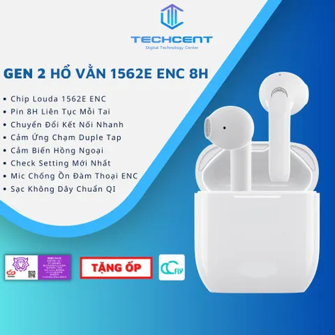 Tai Nghe Louda Gen2 1562E & Gen3 ENC ANC Không Dây Thời Trang - Âm Thanh HiFi, Pin 8H, Chống Ồn Thông Minh, Thiết Kế Nhỏ Gọn
