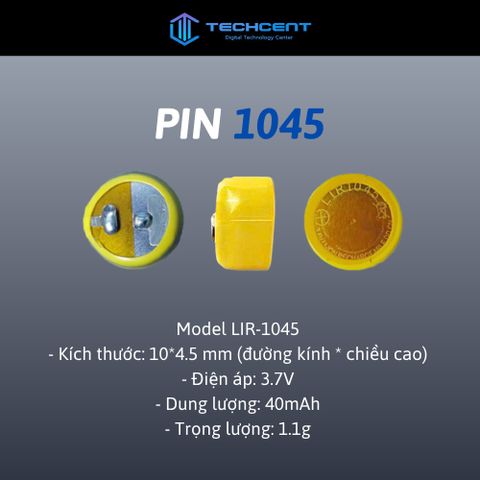 Pin Thay Thế Cho Tai Nghe Bluetooth Hổ Vằn - Pin Lithium Ion LIR 1040, 1045, 1054, Thời Gian Sử Dụng 6-8 Giờ, An Toàn và Dễ Dàng Thay Thế