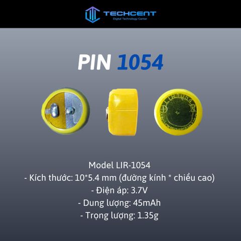 Pin Thay Thế Cho Tai Nghe Bluetooth Hổ Vằn - Pin Lithium Ion LIR 1040, 1045, 1054, Thời Gian Sử Dụng 6-8 Giờ, An Toàn và Dễ Dàng Thay Thế