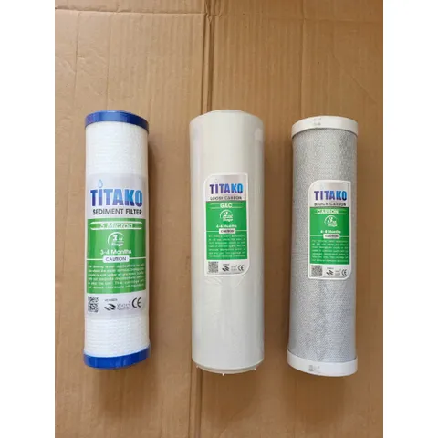 Lõi Lọc Nước Chính Hãng Titako 1, 2, 3 - Dùng Cho Máy RO và Bộ Lọc Đầu Nguồn 10 Inch - Bảo Vệ Chất Lượng Nước