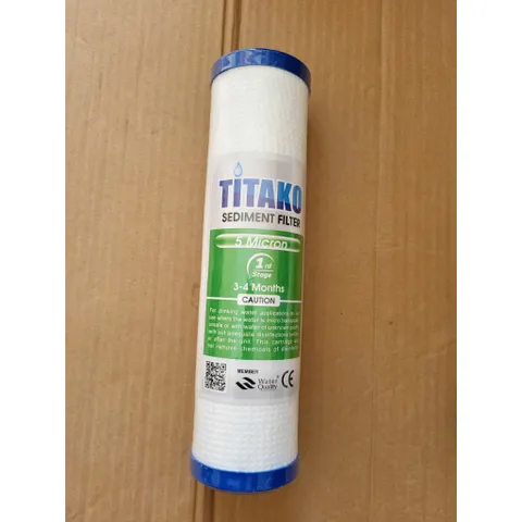 Lõi Lọc Nước Chính Hãng Titako 1, 2, 3 - Dùng Cho Máy RO và Bộ Lọc Đầu Nguồn 10 Inch - Bảo Vệ Chất Lượng Nước