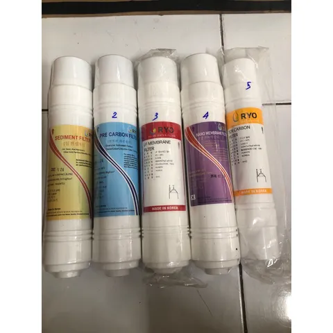 Bộ 5 Lõi Lọc Nước RYO Hàn Quốc - Loại Đầu U Chính Hãng - Công Nghệ Lọc Siêu UF, Nguồn Nước Sạch, An Toàn Sức Khỏe