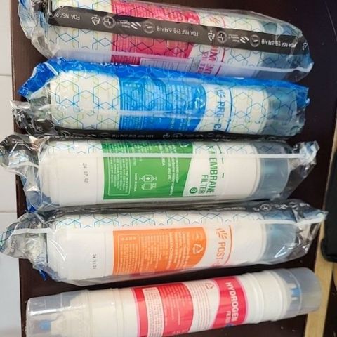 Combo Bộ Lõi Lọc Nước Hàn Quốc 2 Co Đầu U - Thay Thế Máy Lọc Newlife, Ryo - Lõi SEDIMENT, PRE CARBON, U/F, POST CARBON