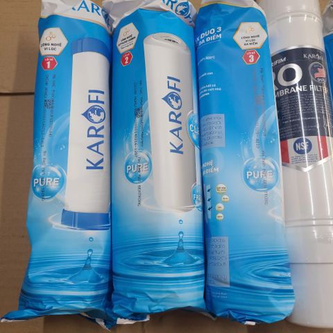 Bộ 8 Lõi Lọc Nước Karofi 12345678 - Hàng Chính Hãng Thay Thế Model K8IQ-2, OD138 - Bộ Lõi Lọc RO Chất Lượng Cao