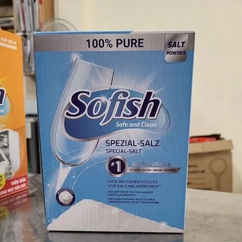 Viên Rửa Chén Sofish Hộp 50 Viên, Muối Rửa Bát 1Kg & Nước Làm Bóng 500Ml - Dùng Cho Máy Rửa Chén Chuyên Dụng